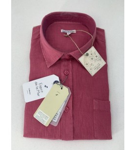 chemise lin rose